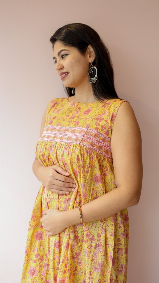 Vasanti |Soft Cotton Maternity & Feeding DressALL US WOMENmaternity and feeding