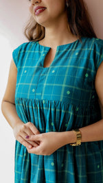 Vipasha — Powerloom Check Weave maternity & Nursing DressALL US WOMENmaternity and feeding
