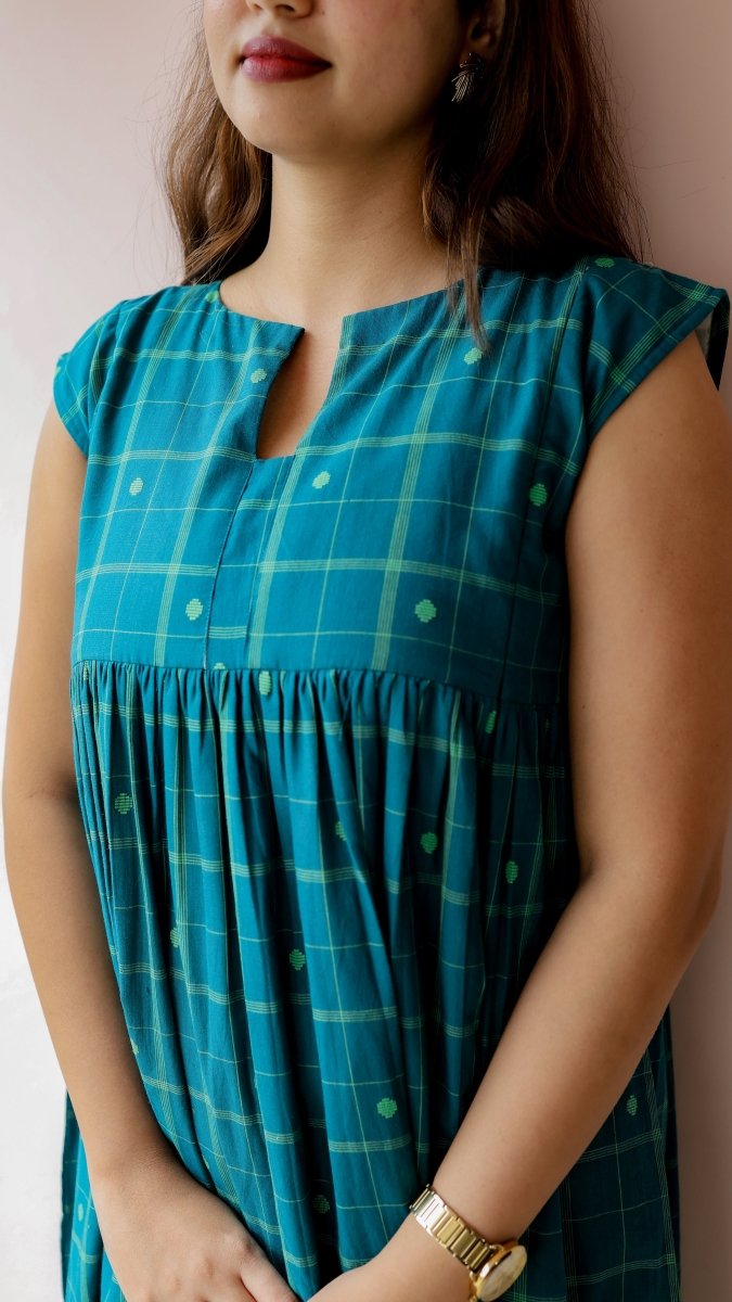 Vipasha — Powerloom Check Weave maternity & Nursing DressALL US WOMENmaternity and feeding