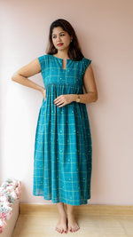 Vipasha — Powerloom Check Weave maternity & Nursing DressALL US WOMENmaternity and feeding