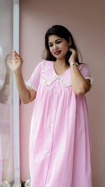 Wane — Cotton Stripe Button-Down Recovery DressALL US WOMENmaternity and feeding