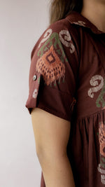 Yamuna — Cotton Ikat-Print maternity and feeding DressALL US WOMENmaternity and feeding