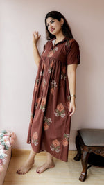 Yamuna — Cotton Ikat-Print maternity and feeding DressALL US WOMENmaternity and feeding