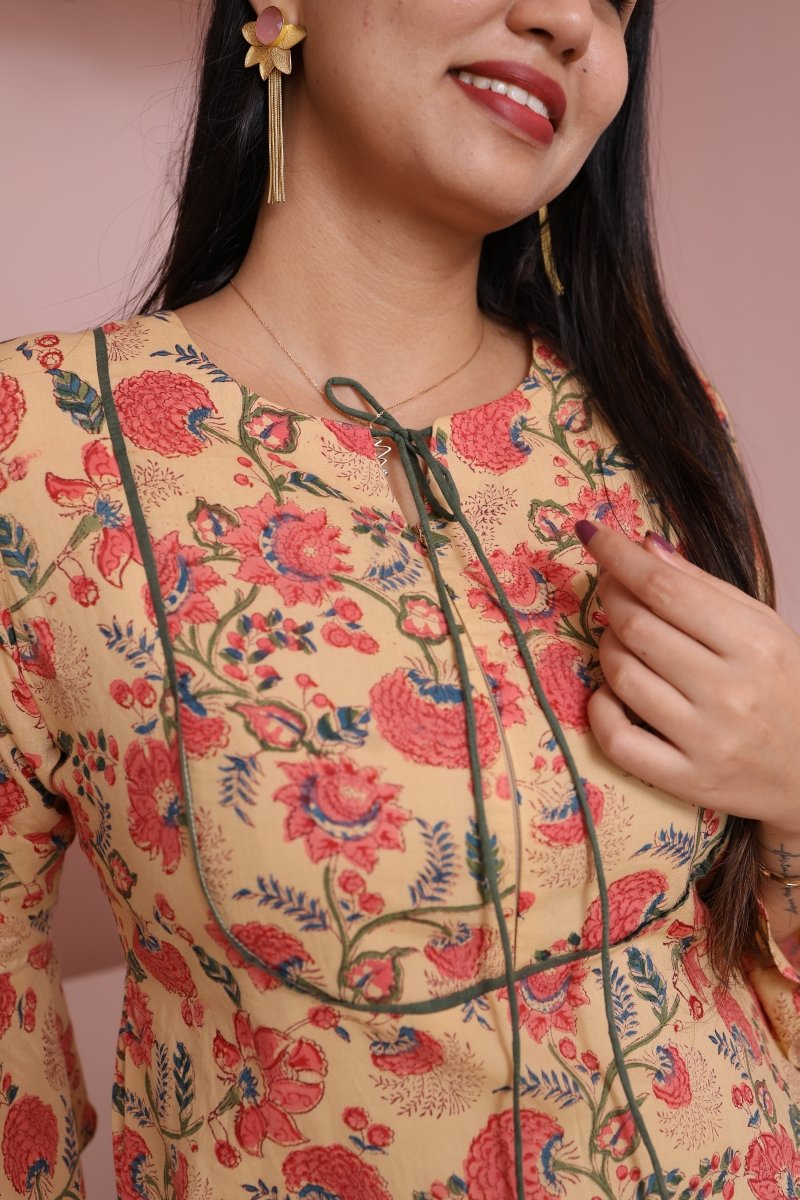 Ziya Handblock Cotton Feeding - Friendly Maternity |Noor All us womenALL US WOMENmaternity and feeding