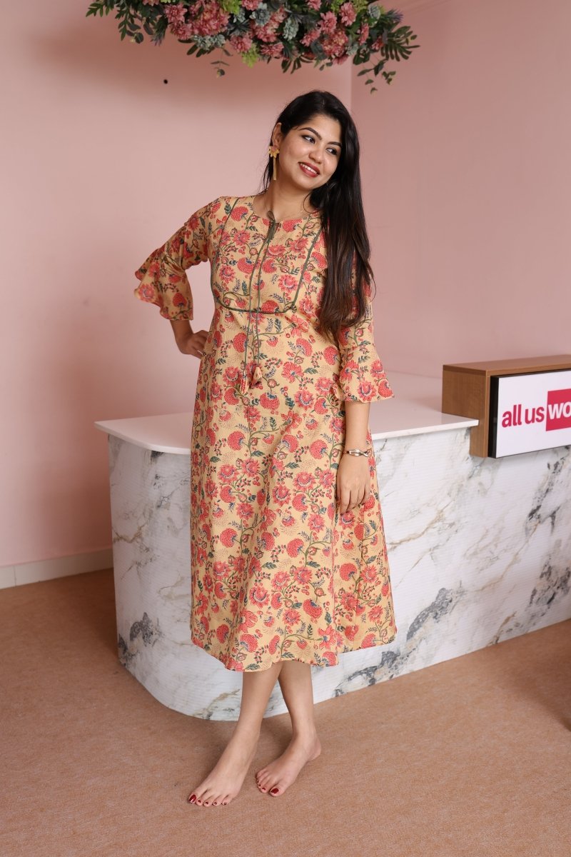 Ziya Handblock Cotton Feeding - Friendly Maternity |Noor All us womenALL US WOMENmaternity and feeding